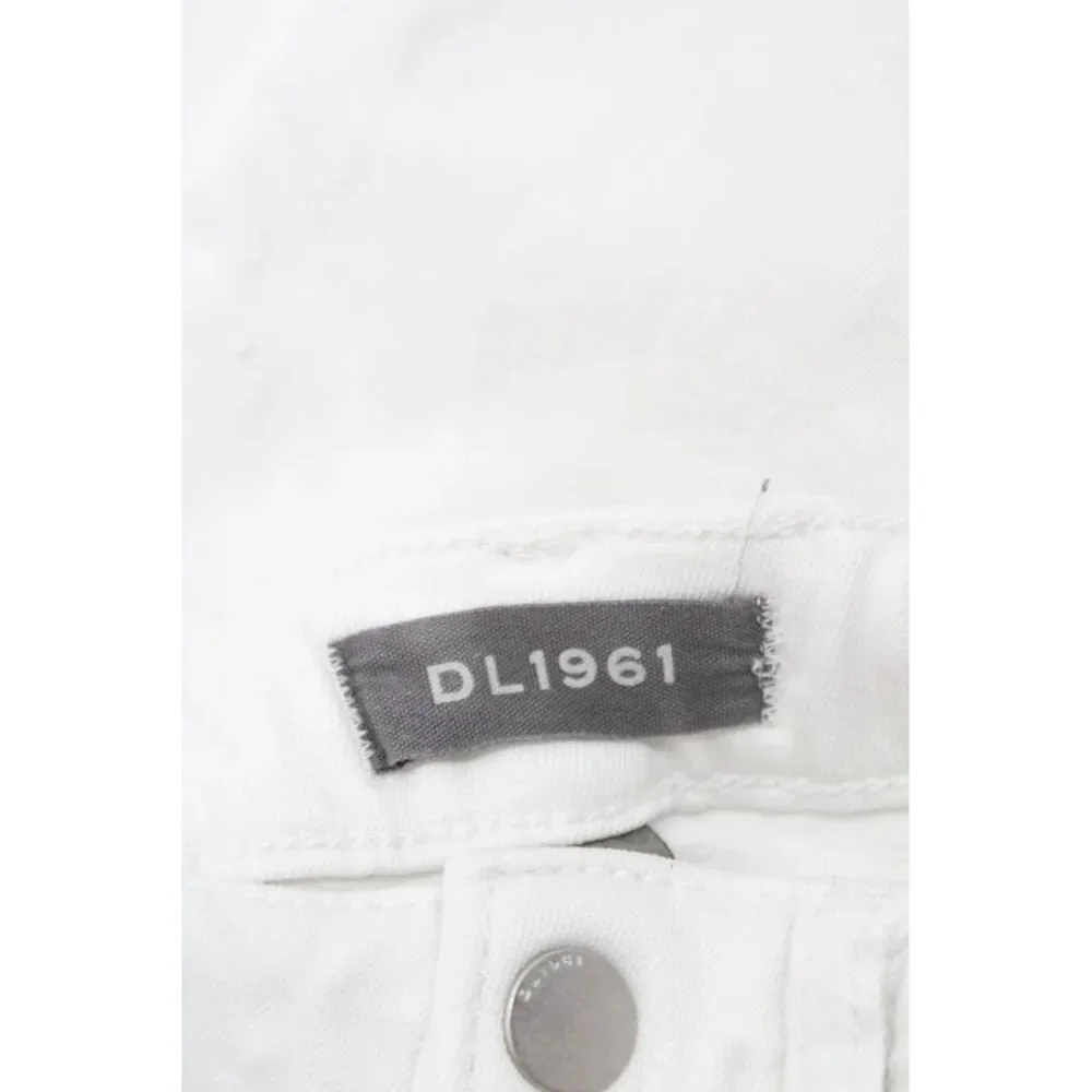 DL1961 Girls Cotton Zippered Straight Jeans White Size 4